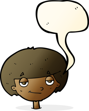 Bir insan tarafından çizilmiş konuşma balonu olan kendini beğenmiş bir çocuk.