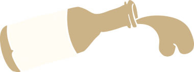 Bir insan tarafından çizilmiş çikolatalı süt şişesi.