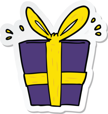 Bir insan tarafından çizilmiş karikatür etiketi.