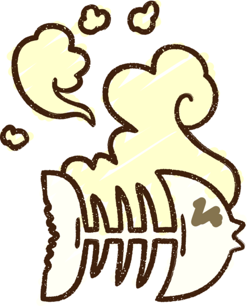 Bir insan tarafından çizilen Eski Balık Tebeşiri