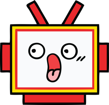 Bir insan tarafından çizilmiş güzel bir robot kafası karikatürü.