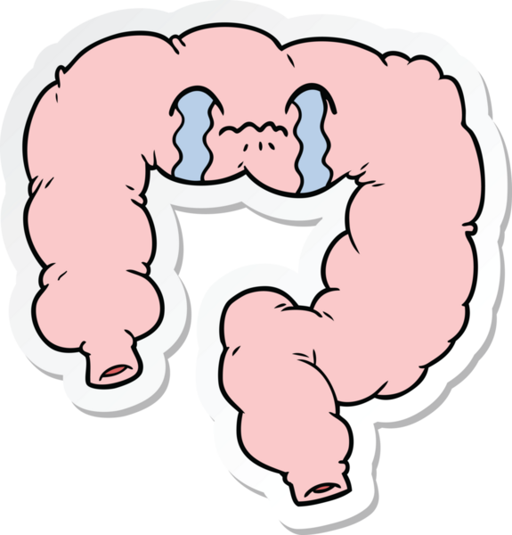 Bir insan tarafından çizilmiş bir karikatür çıkartması.