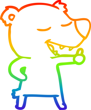 gökkuşağı gradyan çizgi çizimi bir insan tarafından çizilmiş bir çizgi ayı