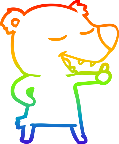 gökkuşağı gradyan çizgi çizimi bir insan tarafından çizilmiş bir çizgi ayı