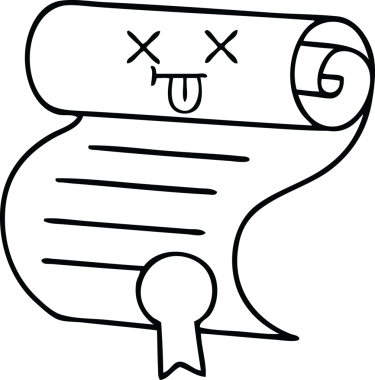 Bir insan tarafından çizilen sözleşmenin çizgi çizimi