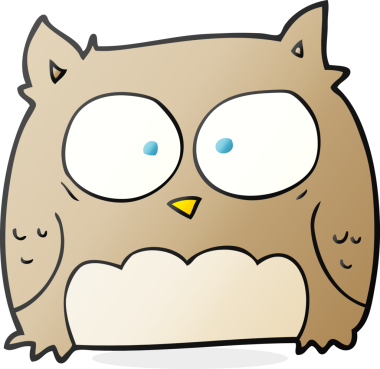 Bir insan tarafından çizilmiş baykuş çizimi.