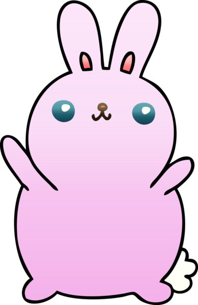 bir insan tarafından çizilmiş gölgeli garip çizgi film tavşanı