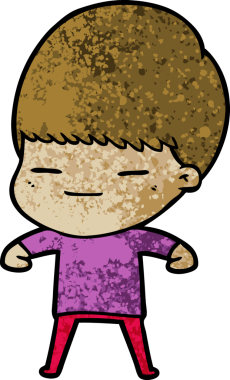 Bir insan tarafından çizilmiş kendini beğenmiş bir çocuk.