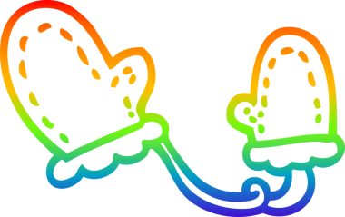 gökkuşağı gradyan çizgi çizimi bir insan tarafından çizilmiş bir çizgi eldiven