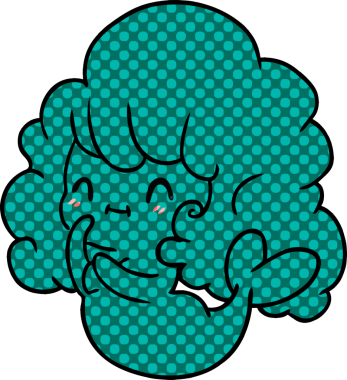 Bir insan tarafından çizilmiş güzel bir hayalet deniz kızı.