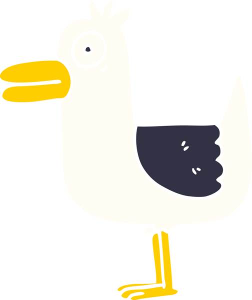 Bir insan tarafından çizilmiş karalama deniz martısı.