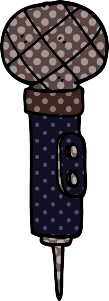 Bir insan tarafından çizilmiş bir mikrofon karalaması.