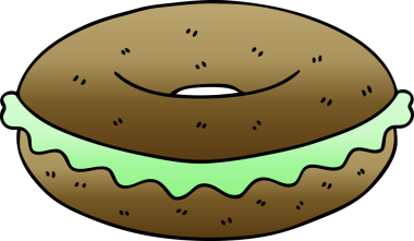 bir insan tarafından çizilmiş gölgelenmiş garip simit.