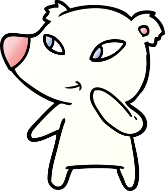 Bir insan tarafından çizilmiş kutup ayısı karikatürü