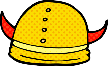 Bir insan tarafından çizilmiş karalama Viking miğferi