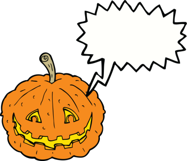 Bir insan tarafından çizilmiş balkabağı gibi sırıtan bir çizgi film.