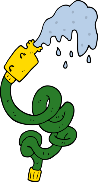 Bir insan tarafından çizilmiş karikatür hortumu.