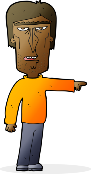 Bir insan tarafından çizilmiş çizgi filmdeki adam.