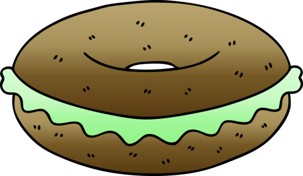 bir insan tarafından çizilmiş gölgelenmiş garip simit.