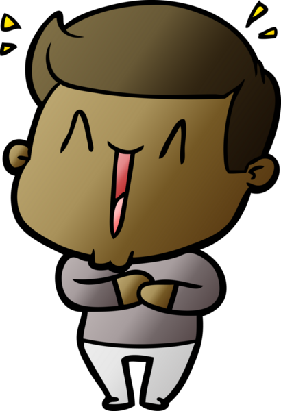 Bir insan tarafından çizilmiş heyecanlı bir çizgi film.