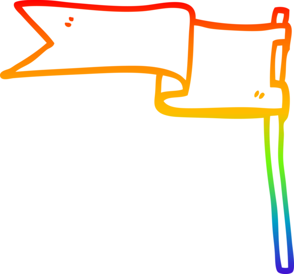 gökkuşağı gradyanı bir insan tarafından çizilmiş bir karikatür bayrağının çizimi