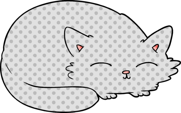 Bir insan tarafından çizilmiş çizgi film kedisi.