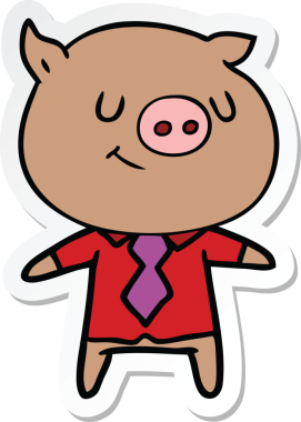 Bir insan tarafından çizilmiş mutlu bir çizgi filmin çıkartması.