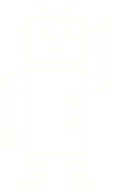 Bir insan tarafından çizilen robot tebeşiri.