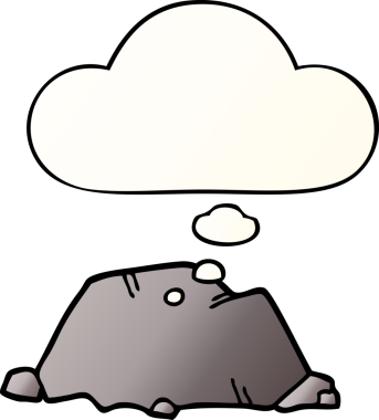 Düşünce baloncuklu karikatür bir insan tarafından çizilmiş.