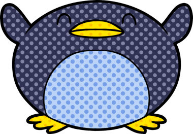 bir insan tarafından çizilmiş penguen çizgi filmi