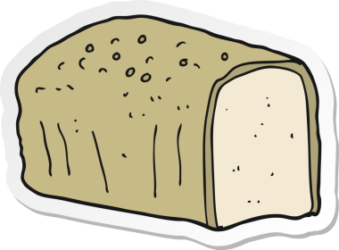 Bir insan tarafından çizilmiş bir ekmek etiketi.