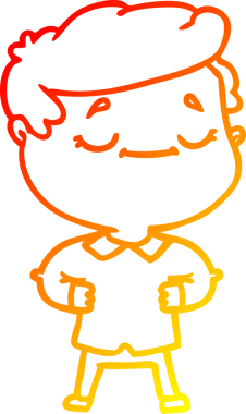 Bir insan tarafından çizilmiş gururlu bir çizgi film karakteri.