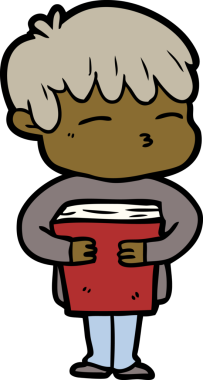 Bir insan tarafından çizilmiş meraklı bir çocuk.