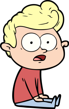 Bir insan tarafından çizilmiş çizgi film bakışlı adam.