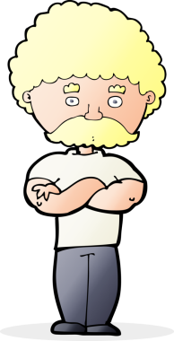 Bir insan tarafından çizilmiş kolları olan çizgi film babası.