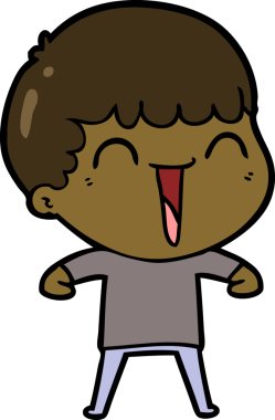 Bir insan tarafından çizilmiş mutlu bir adam.