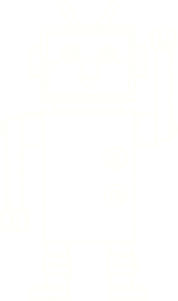 Bir insan tarafından çizilen robot tebeşiri.