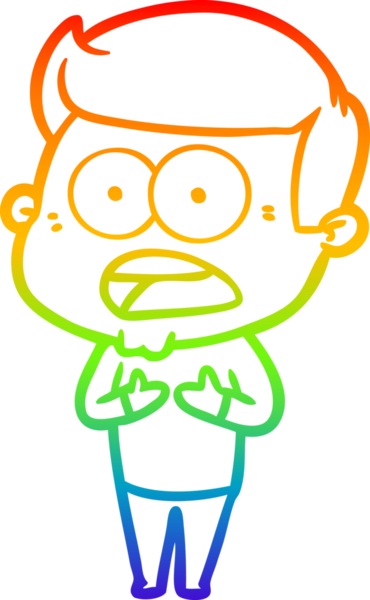 gökkuşağı gradyanı çizimi bir insan tarafından çizilmiş şok bir adam