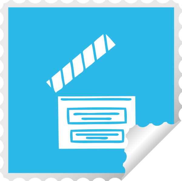 Bir insan tarafından çizilmiş bir yönetmenin kare soyulmuş çıkartma karikatürü.