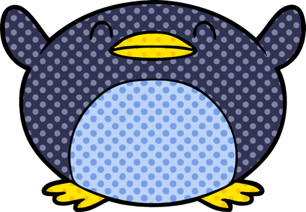 bir insan tarafından çizilmiş penguen çizgi filmi