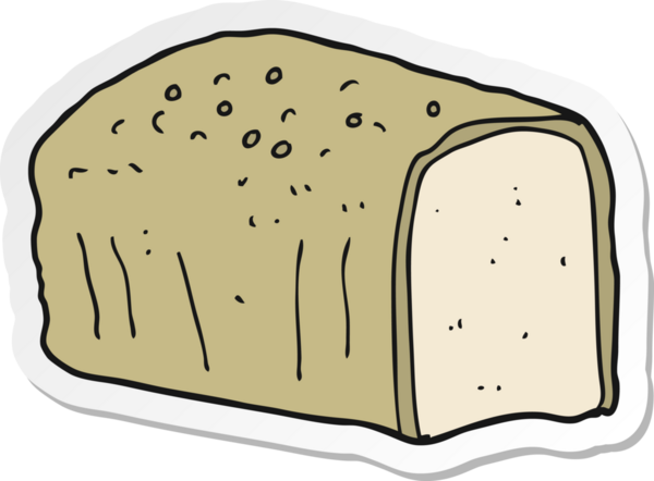 Bir insan tarafından çizilmiş bir ekmek etiketi.