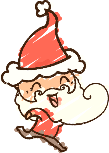 Bir insan tarafından çizilmiş Noel Baba Tebeşiri