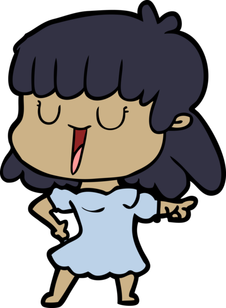 Bir insan tarafından çizilmiş karikatür kadın.