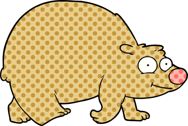 Bir insan tarafından çizilmiş yürüyen ayı.