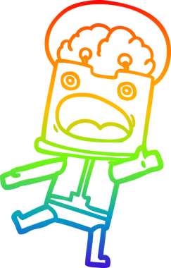 gökkuşağı gradyan çizgisi bir insan tarafından çizilmiş robot çizgi