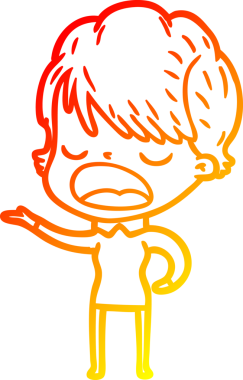 Bir insan tarafından çizilmiş bir karikatür kadın çizimi.