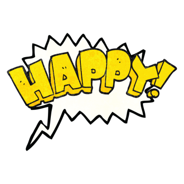 Bir insan tarafından çizilmiş serbest konuşma balonu desenli mutlu metin sembolü