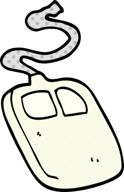 bir insan tarafından çizilmiş eski bir bilgisayar faresi karalaması