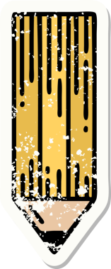 Bir insan tarafından çizilmiş bir kalemin geleneksel stil dövmesi.