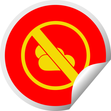 Bir insan tarafından çizilmiş işaretlere izin verilen güneşsiz büyülerin dairesel kabuk soyucu karikatürü.